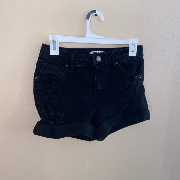 Urban Outfitters x Wax black grunge shorts distress punk y2k retro goth bottoms - Picture 6 of 8